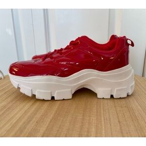 Red Chunky Women's Sneakers